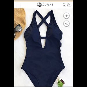 One piece swimsuit- Navy blue
